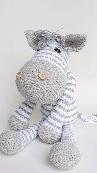Zebra de Crochê Amigurumi