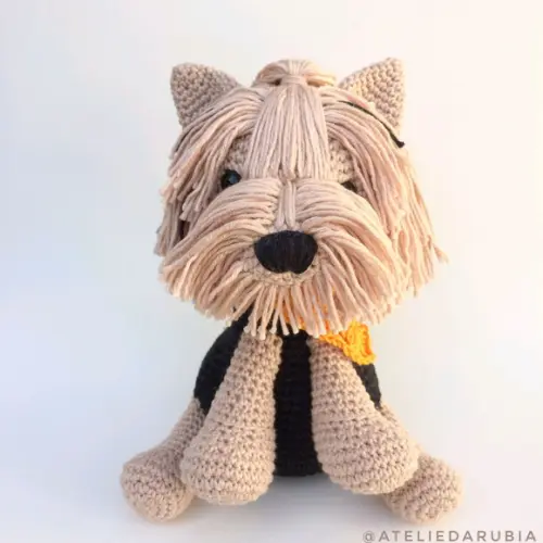 Yorkshire Cãozinho de Crochê Amigurumi