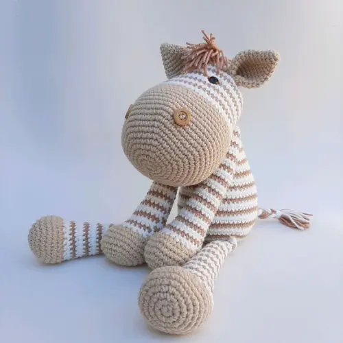 Zebra de Crochê Amigurumi
