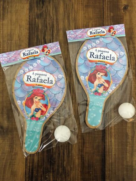 Pequena Sereia Ariel, Kit Raquetes Ping Pong. Envio Rápido.