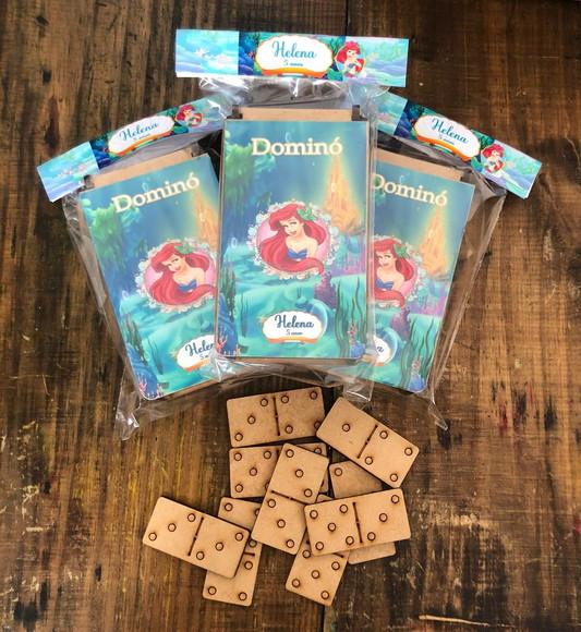 Dominó Personalizado para Lembrancinhas, Ariel e Linguado