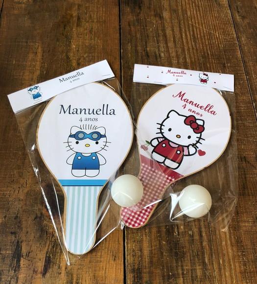 Hello Kitty Cereja Kit Raquetes de Ping Pong. Envio Rápido.