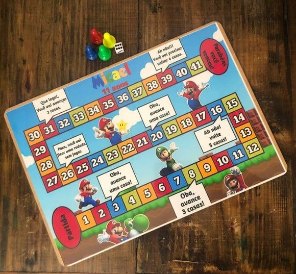 Mario Bros - Jogo de Tabuleiro Personalizado. Envio Rápido