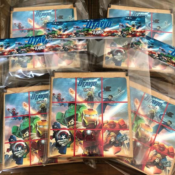 Lego Marvel, Jogo da Velha Personalizado, Envio Rápido.