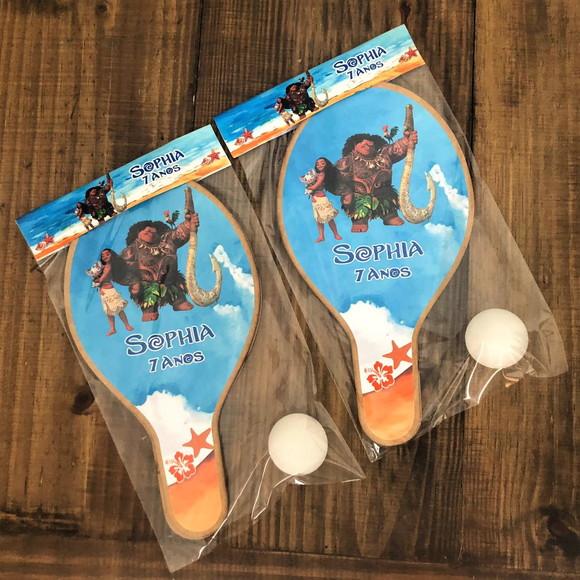 Moana e Maui, Kit Raquetes de Ping Pong. Envio Rápido.