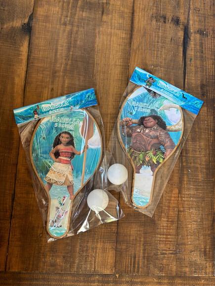 Moana e Maui, Kit Raquetes de Ping Pong. Envio Rápido.