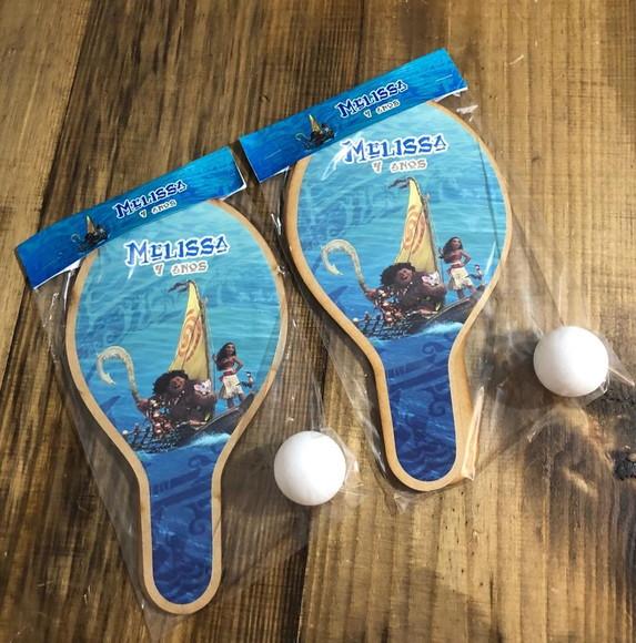 Moana e Maui Personalizado, Kit Raquetes. Envio Rápido.