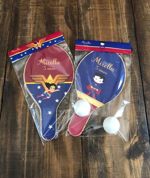 Mulher Maravilha Cute, Kit Raquetes. Envio Rápido.