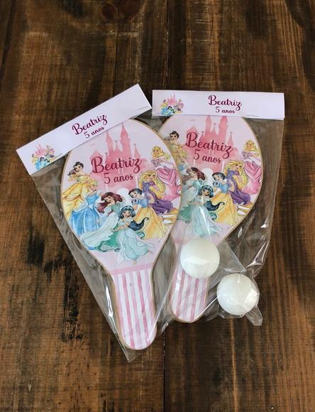 Princesas Aquarelado- Kit Raquetes Ping Pong. Envio Rápido.