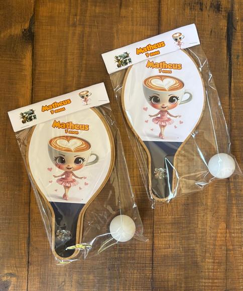 Capuccina Bailarina Kit Raquetes de Ping Pong - Envio Rápido