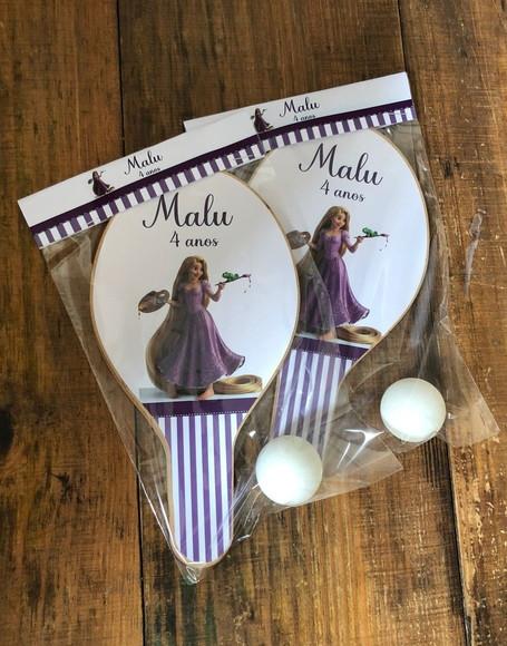 Rapunzel Enrolados, Kit Raquetes, Envio Rápido.