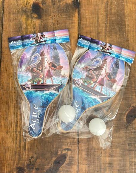Moana e Maui Personalizado, Kit Raquetes. Envio Rápido.