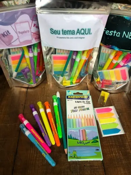 Kit Papelaria para Lembrancinha