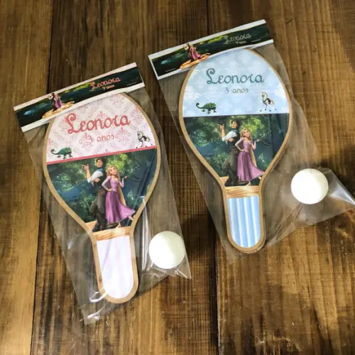 Rapunzel e Flynn Enrolados, Kit Raquetes, Envio Rápido.