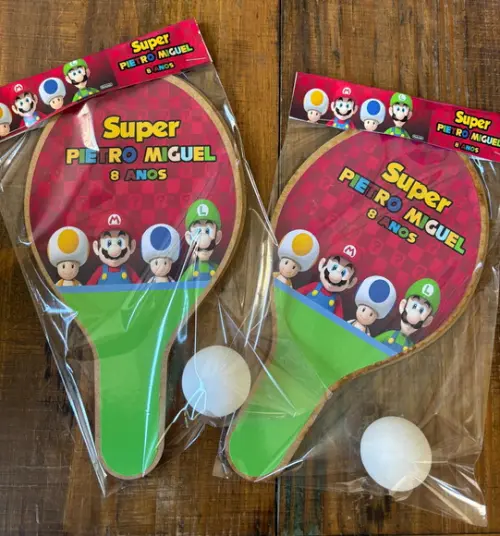 Super Mario Bros, Kit Raquetes de Ping Pong - Envio Rápido.