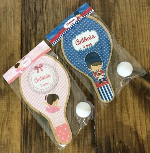 Bailarina e Soldadinho, Raquetes de Ping Pong, Envio Rápido.