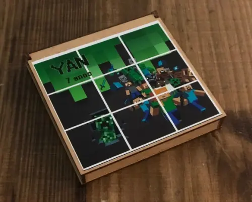 Minecraft, Jogo da Velha Personalizado. Envio Rápido.