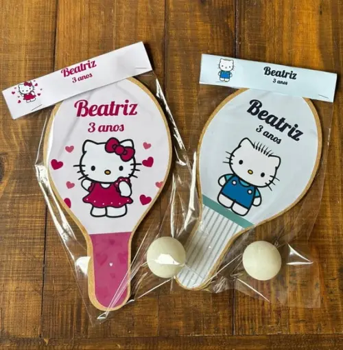 Kit Raquetes de Ping Pong , Hello Kitty - Envio Rápido.