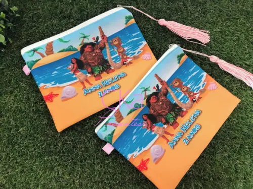 Necessaire Moana para Lembrancinha, Envio Rápido.