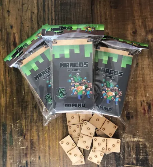 Dominó para Lembrancinha ,personalizado Minecraft