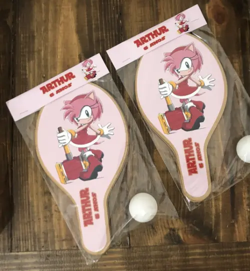 Amy Rose Sonic, Kit Raquetes de Ping Pong. Envio Rápido.
