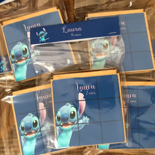 Stitch Jogo da Velha em Mdf, Tema - Envio Rápido.