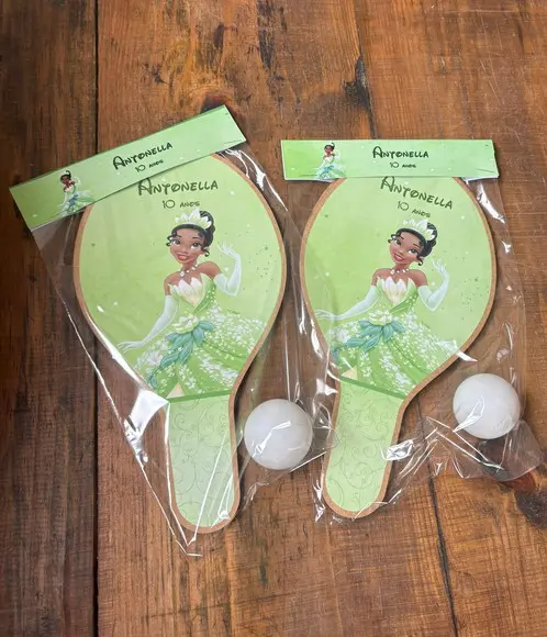 Tiana Princesa Disney Kit Raquetes Ping Pong P Envio Rápido.