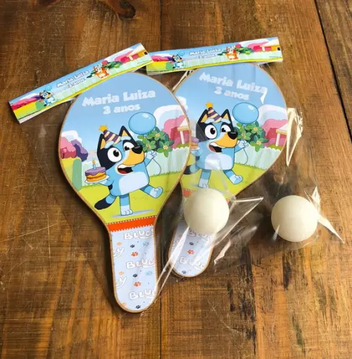 Bluey e Bingo - Raquetes de Ping Pong. Envio Rápido.