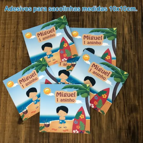Adesivo para Sacolinhas, Qualquer Tema.