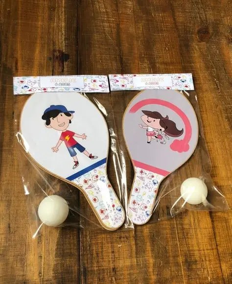 as Aventuras de Mike Kit Raquetes Ping Pong Personalizadas