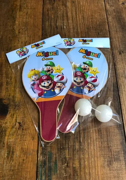 Super Mario Bros, Kit Raquetes de Ping Pong - Envio Rápido.