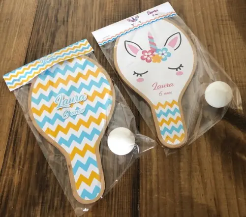 Unicórnio e Chevron. Raquetes de Ping Pong. Envio Rápido.