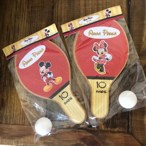 Mickey e Minnie, Kit Raquetes de Ping Pong. Envio Rápido.