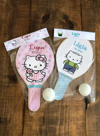 Hello Kitty Kit Raquetes Ping Pong. Envio Rápido.