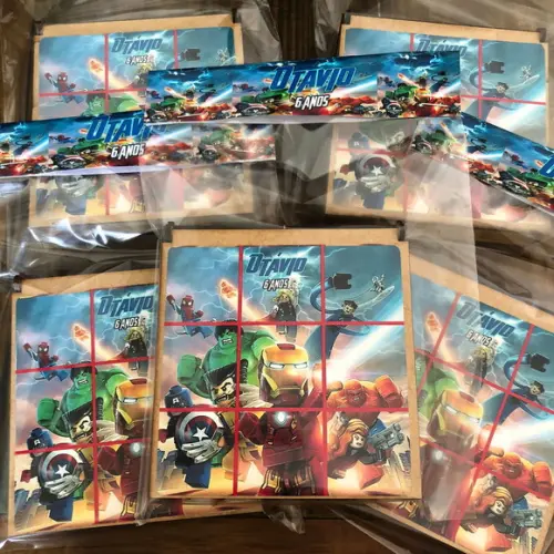Lego Marvel, Jogo da Velha Personalizado, Envio Rápido.