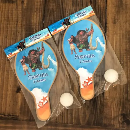 Moana e Maui, Kit Raquetes de Ping Pong. Envio Rápido.