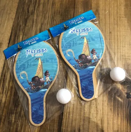 Moana e Maui Personalizado, Kit Raquetes. Envio Rápido.