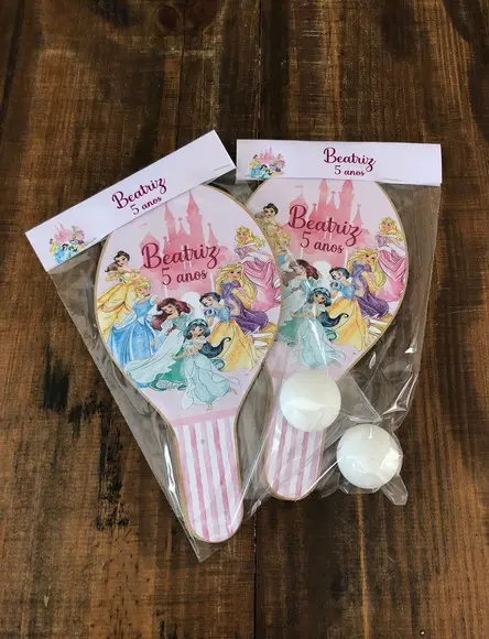 Princesas Aquarelado- Kit Raquetes Ping Pong. Envio Rápido.