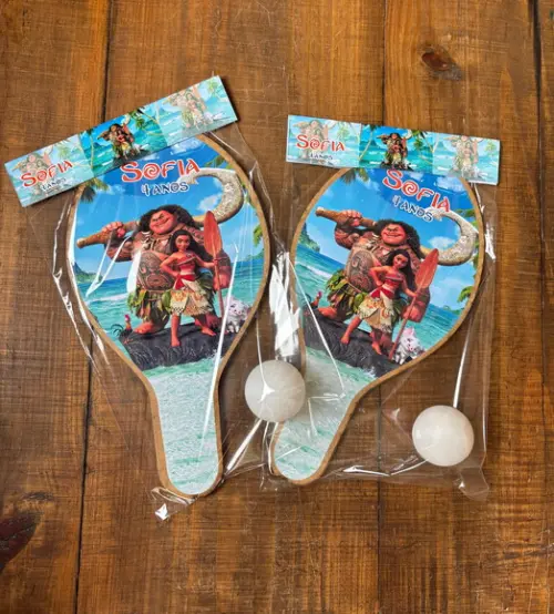 Moana e Maui, Kit Raquetes de Ping Pong. Envio Rápido.