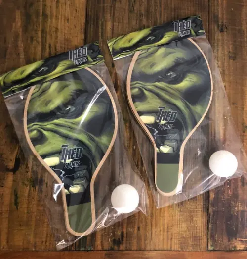Incrível Hulk, Kit Raquetes de Ping Pong. Envio Rápido.