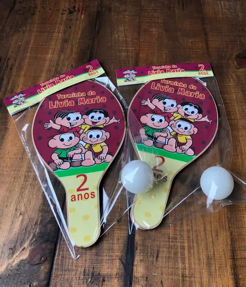 Turma da Mônica Personalizado, Kit Raquetes. Envio Rápido.