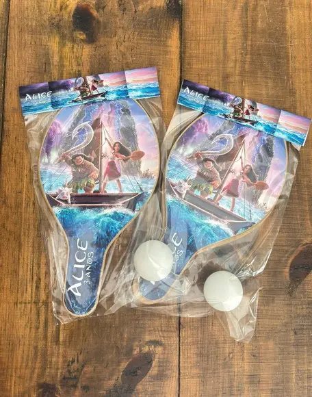 Moana e Maui Personalizado, Kit Raquetes. Envio Rápido.