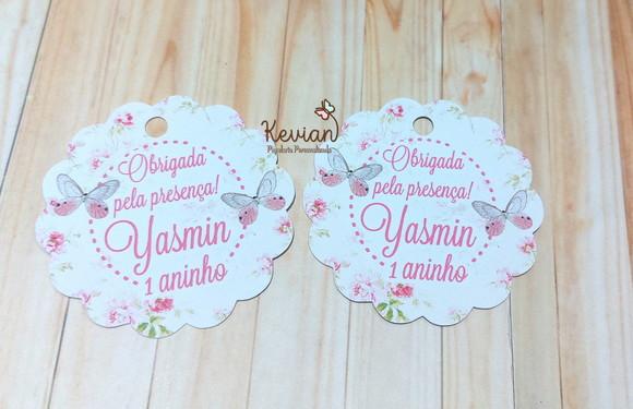150 Tag Agradecimento Jardim Borboletas