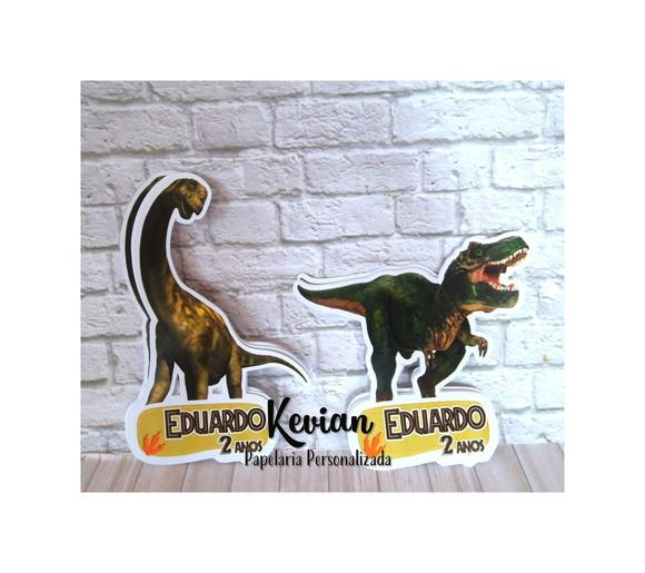 Aplique Tag Tubete Dinossauro Jurassic