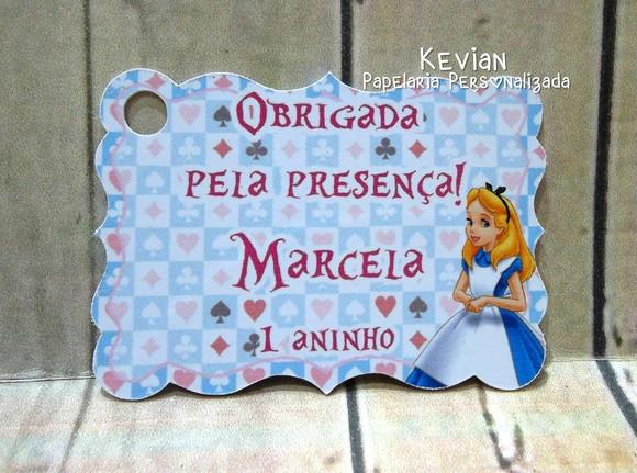 100 Tag Agradecimento Alice no País das Maravilhas