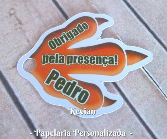100 Tag Lembrancinha Agradecimento Pata Dinossauro