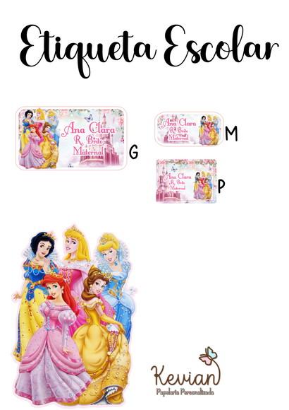 Etiqueta Escolar Princesas - Kit 2