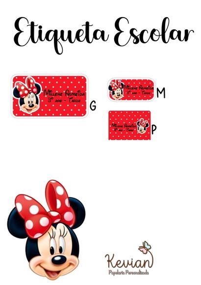 Etiqueta Escolar Minnie - Kit 2