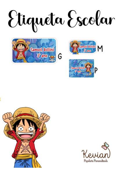 Etiqueta Escolar One Piece - Kit 2