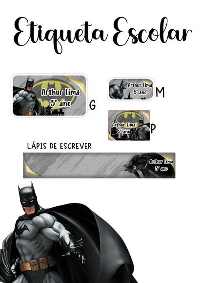 Etiqueta Escolar Batman - Kit 3